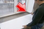 Установка подоконников ПВХ своими руками: точный запил «ушек» и запенивание без пустот Установка подоконников ПВХ своими руками: точный запил «ушек» и запенивание без пустот