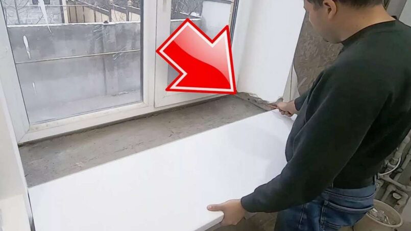 Установка подоконников ПВХ своими руками: точный запил «ушек» и запенивание без пустот