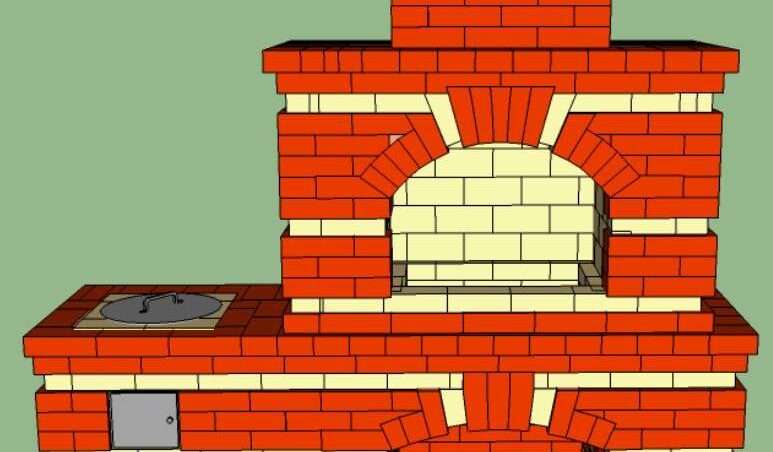 Как построить уличный мангал из кирпича: подробная порядовка, схема кладки, монтаж дымохода и установка печного листа под камин Как построить уличный мангал из кирпича: подробная порядовка, схема кладки, монтаж дымохода и установка печного листа под камин
