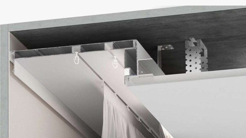 Как сделать идеальную потолочную нишу под шторы: монтаж скрытых карнизов, подсветка и установка электрокарниза Как сделать идеальную потолочную нишу под шторы: монтаж скрытых карнизов, подсветка и установка электрокарниза