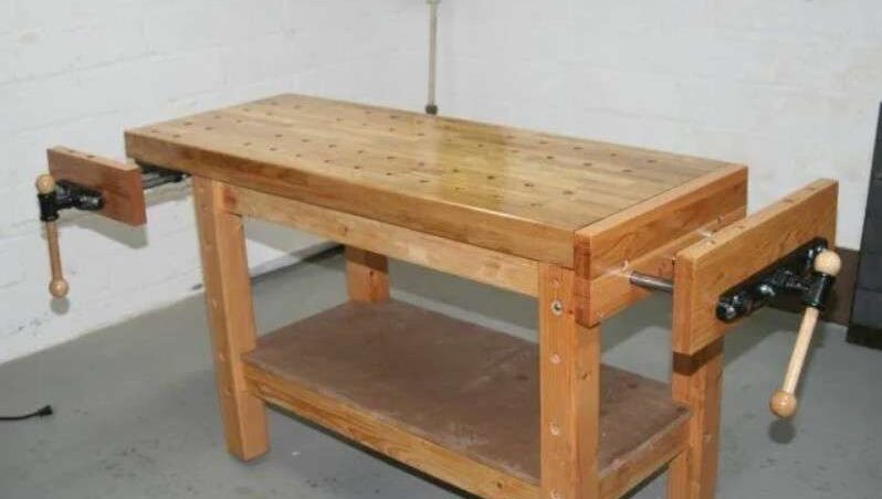 Как собрать верстак для столярки: чертежи, столешница из клееного бруса и установка тисков